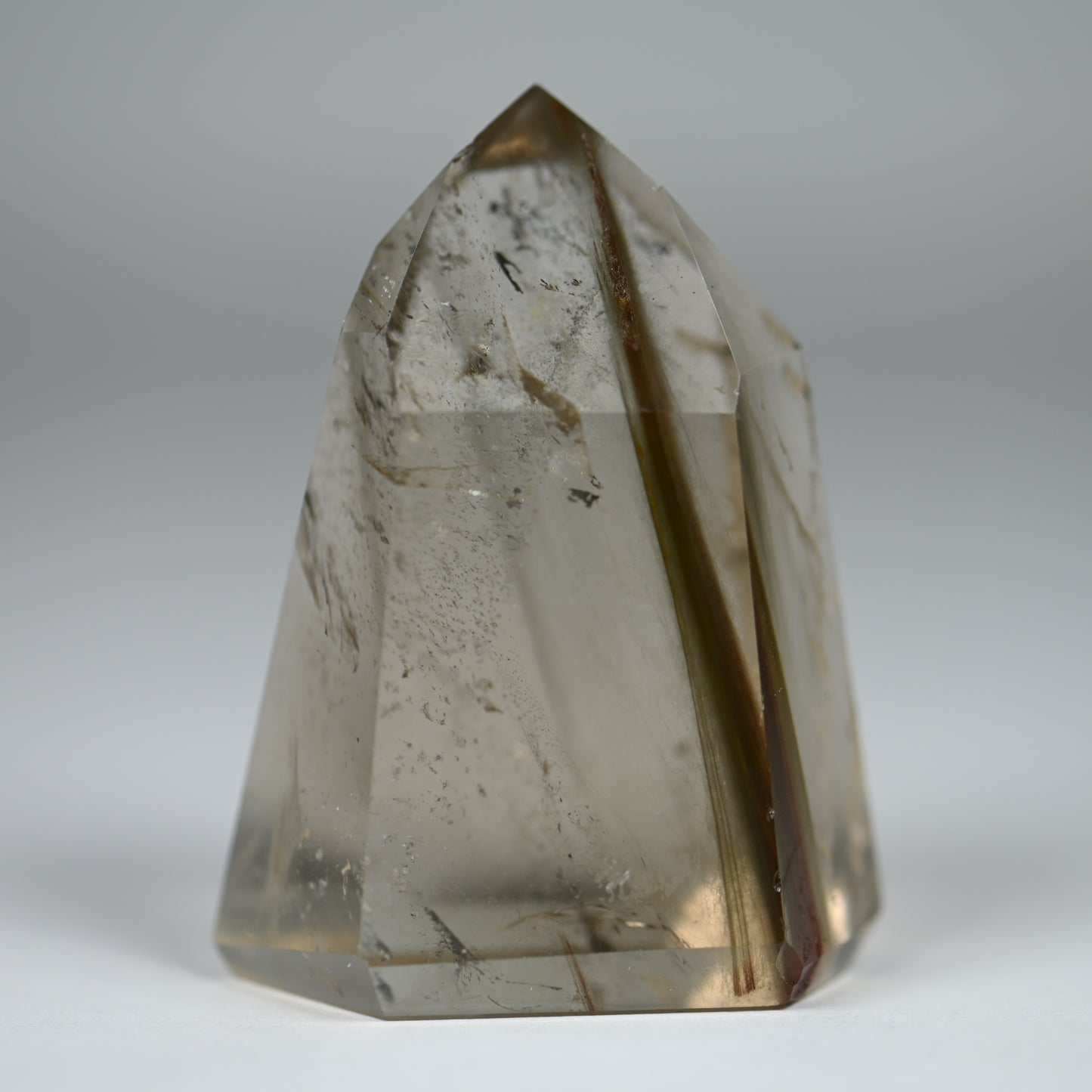 Mossy Roots Amphibole Quartz Tower