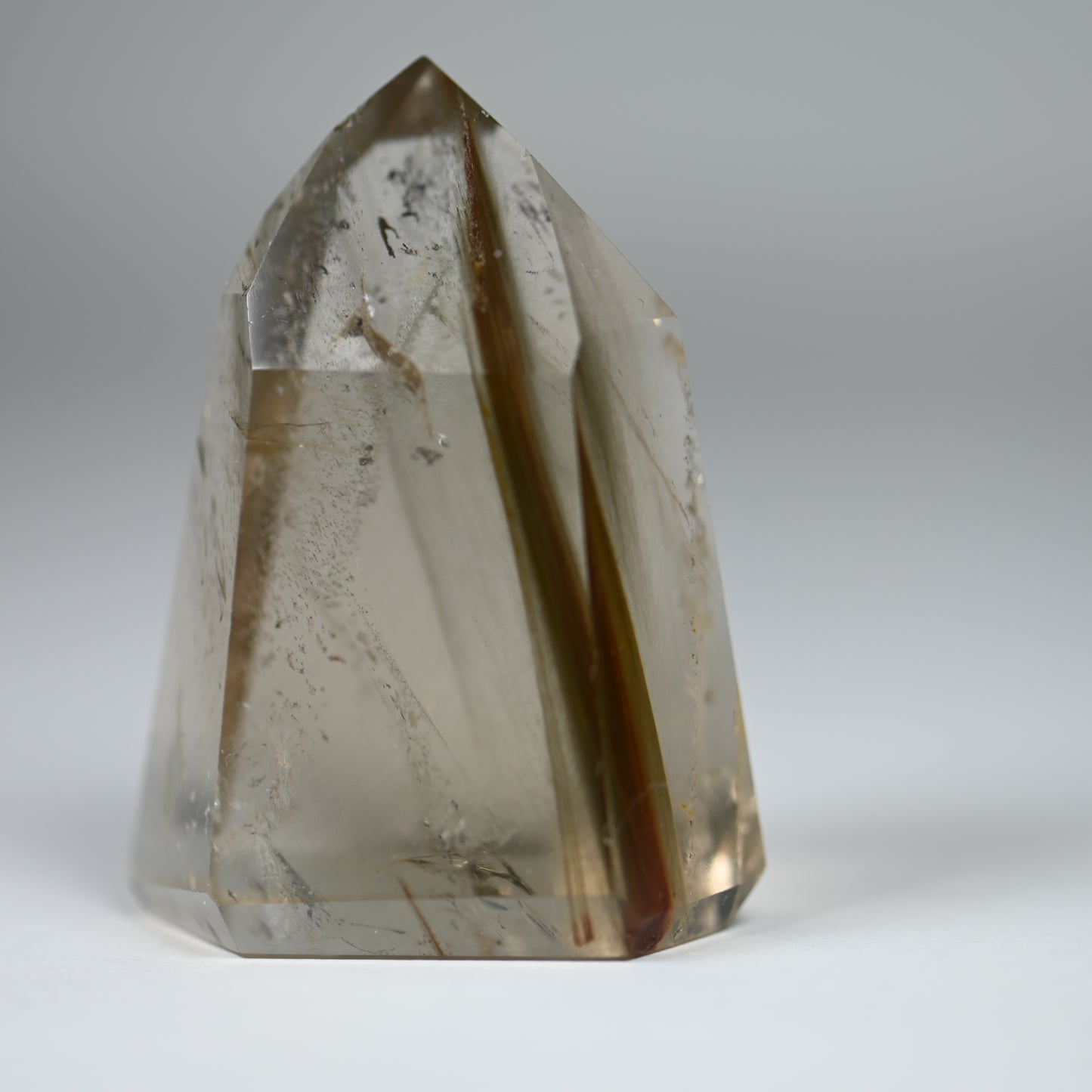 Mossy Roots Amphibole Quartz Tower