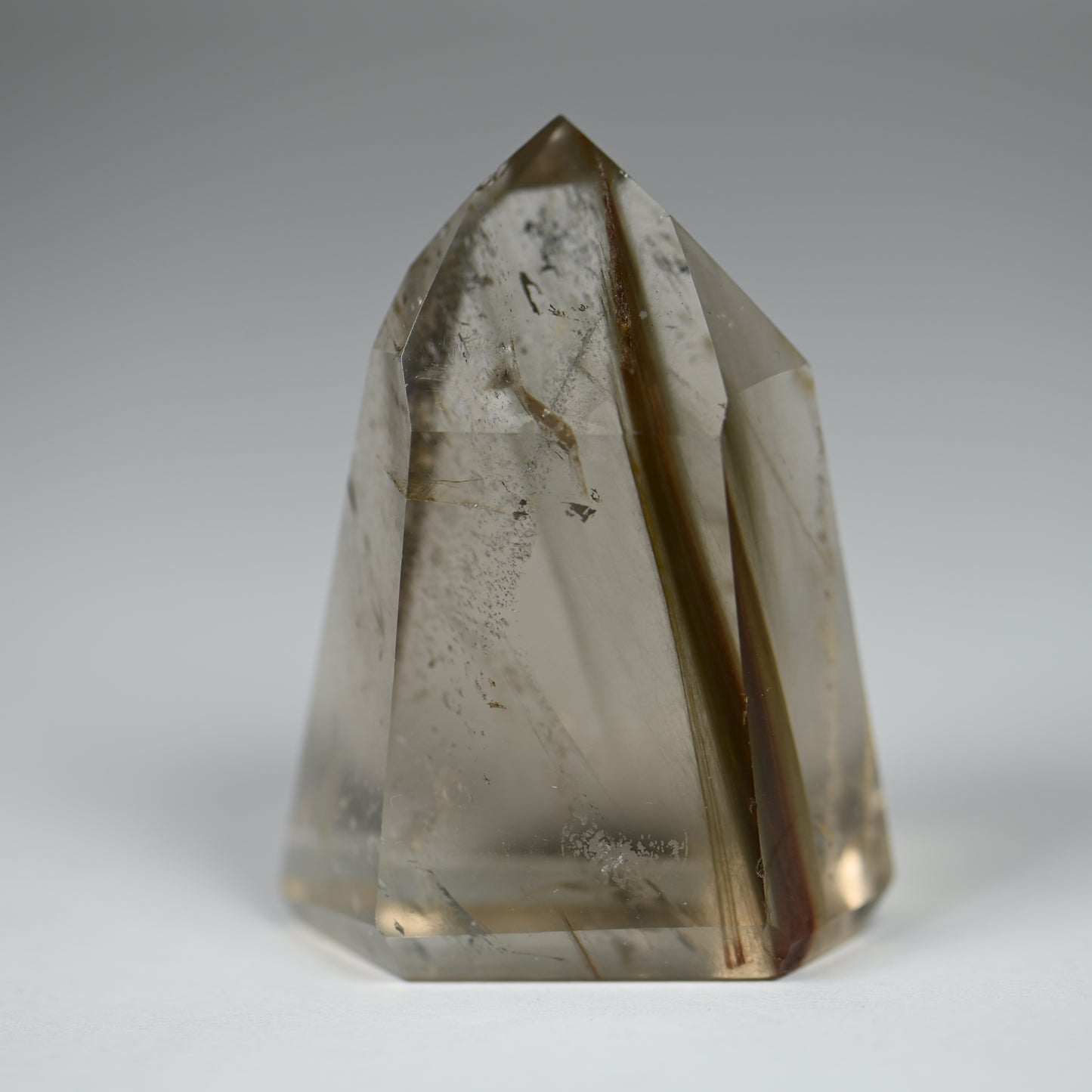 Mossy Roots Amphibole Quartz Tower