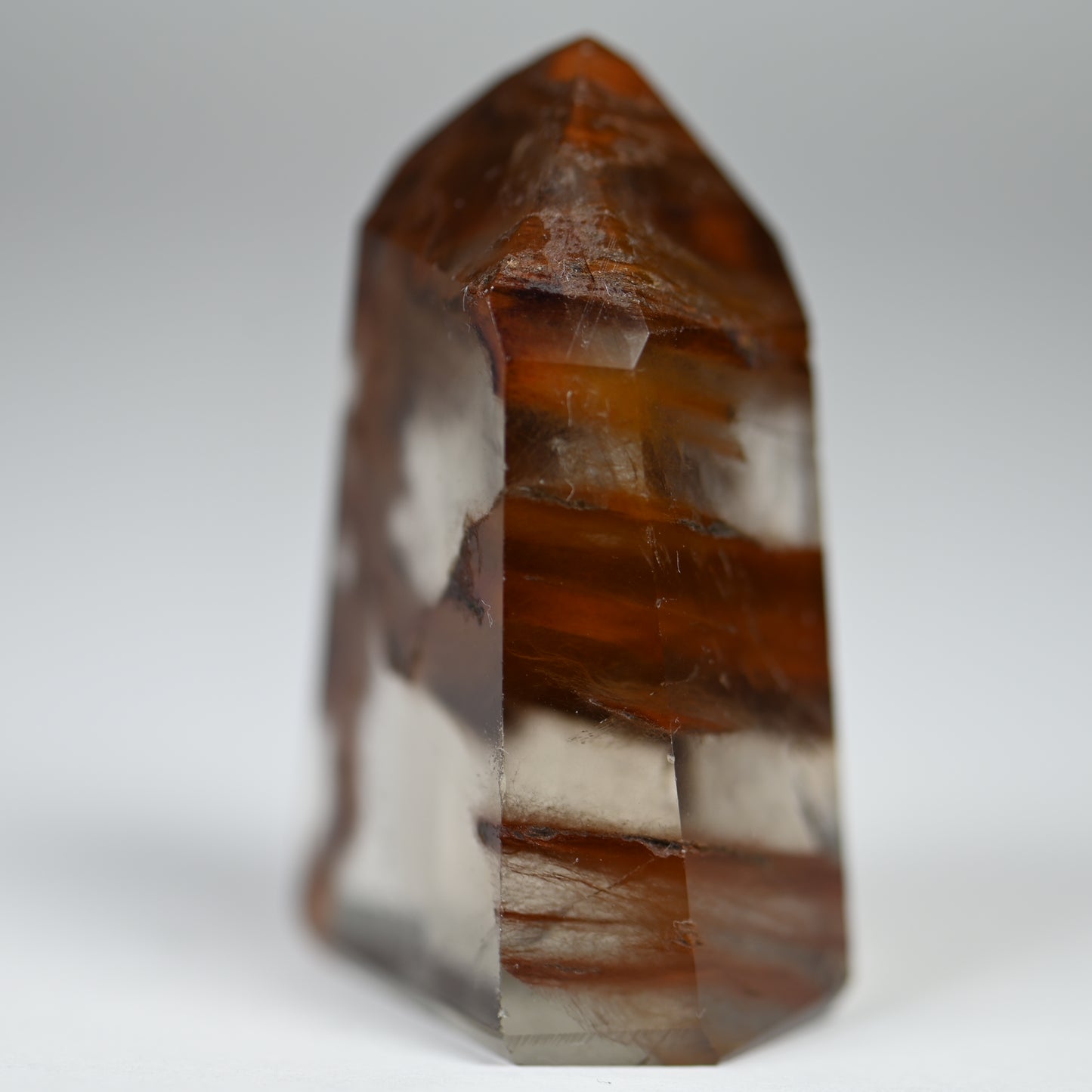 Burning Flame Amphibole Quartz Tower