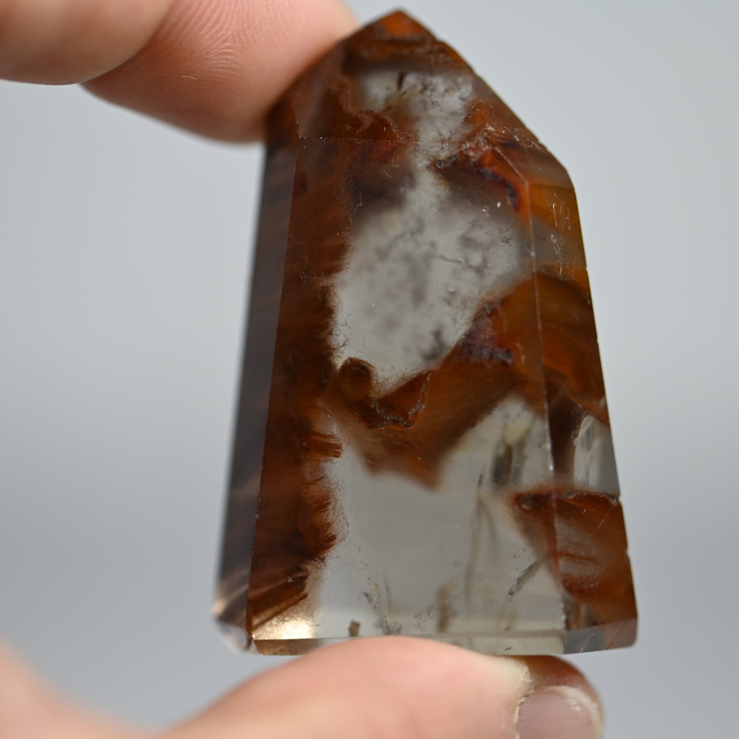 Burning Flame Amphibole Quartz Tower