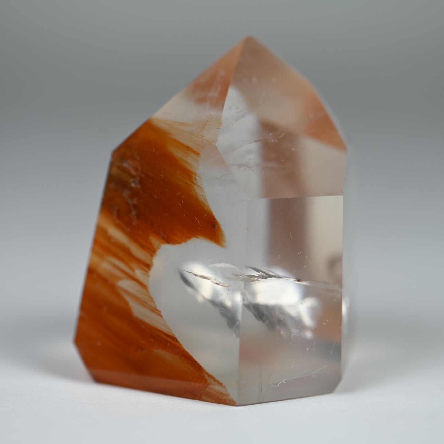 Dreamsicle Amphibole Included Quartz Tower