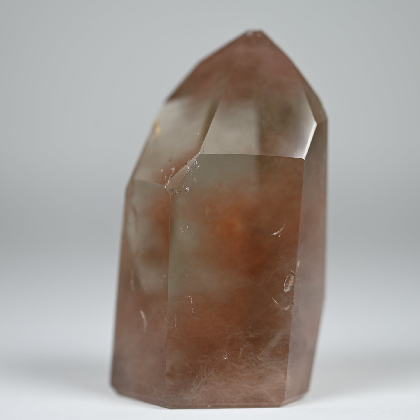 Rosey Angel Hair Quartz Tower