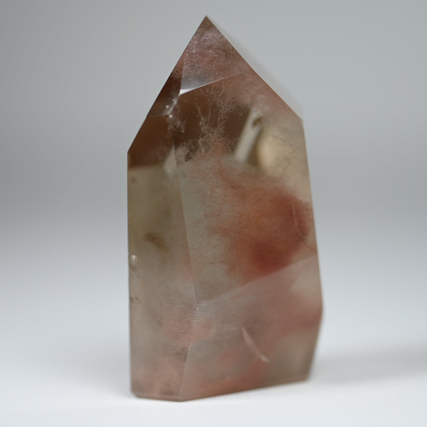 Rosey Angel Hair Quartz Tower