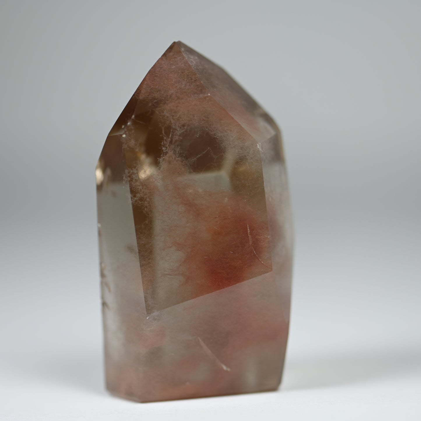 Rosey Angel Hair Quartz Tower