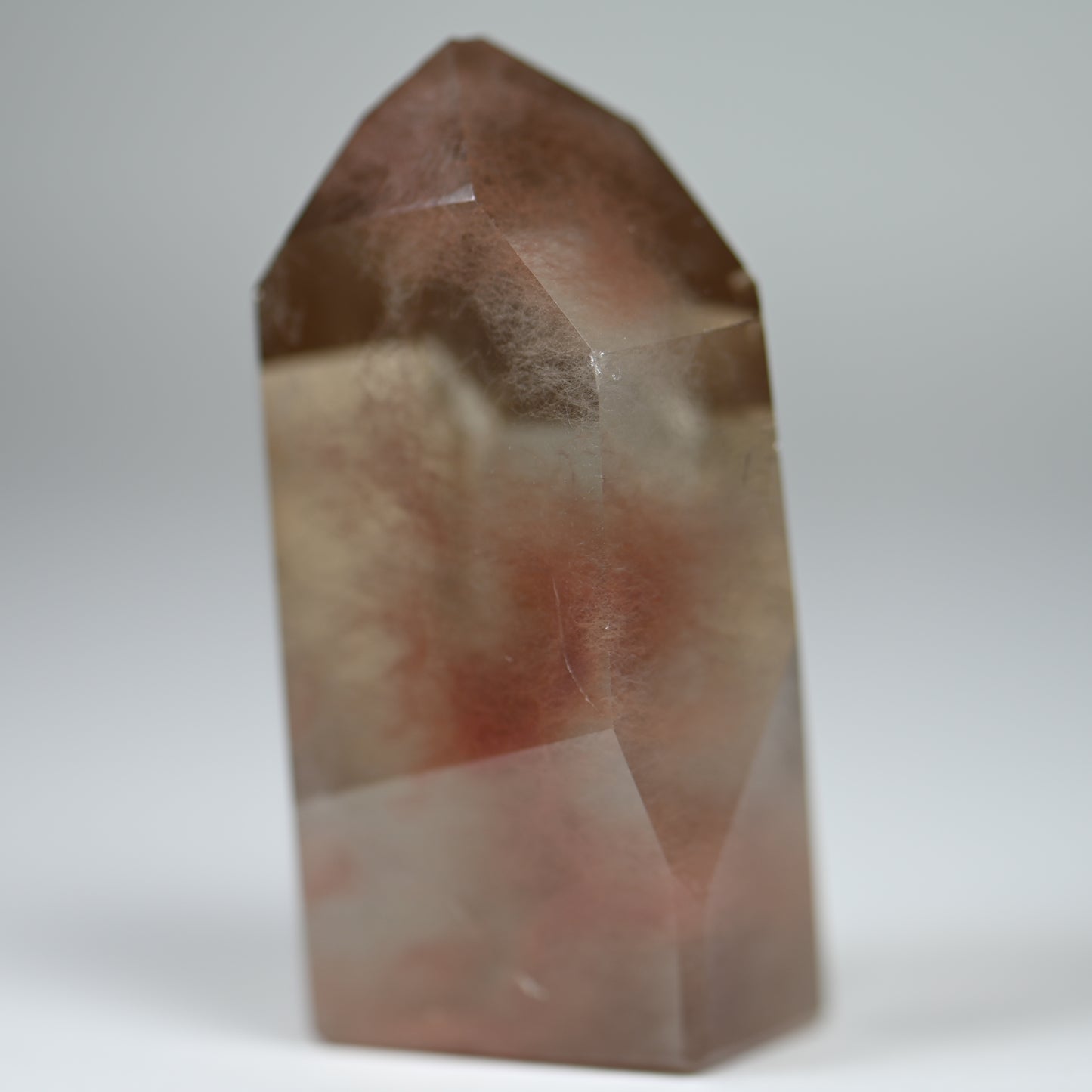 Rosey Angel Hair Quartz Tower