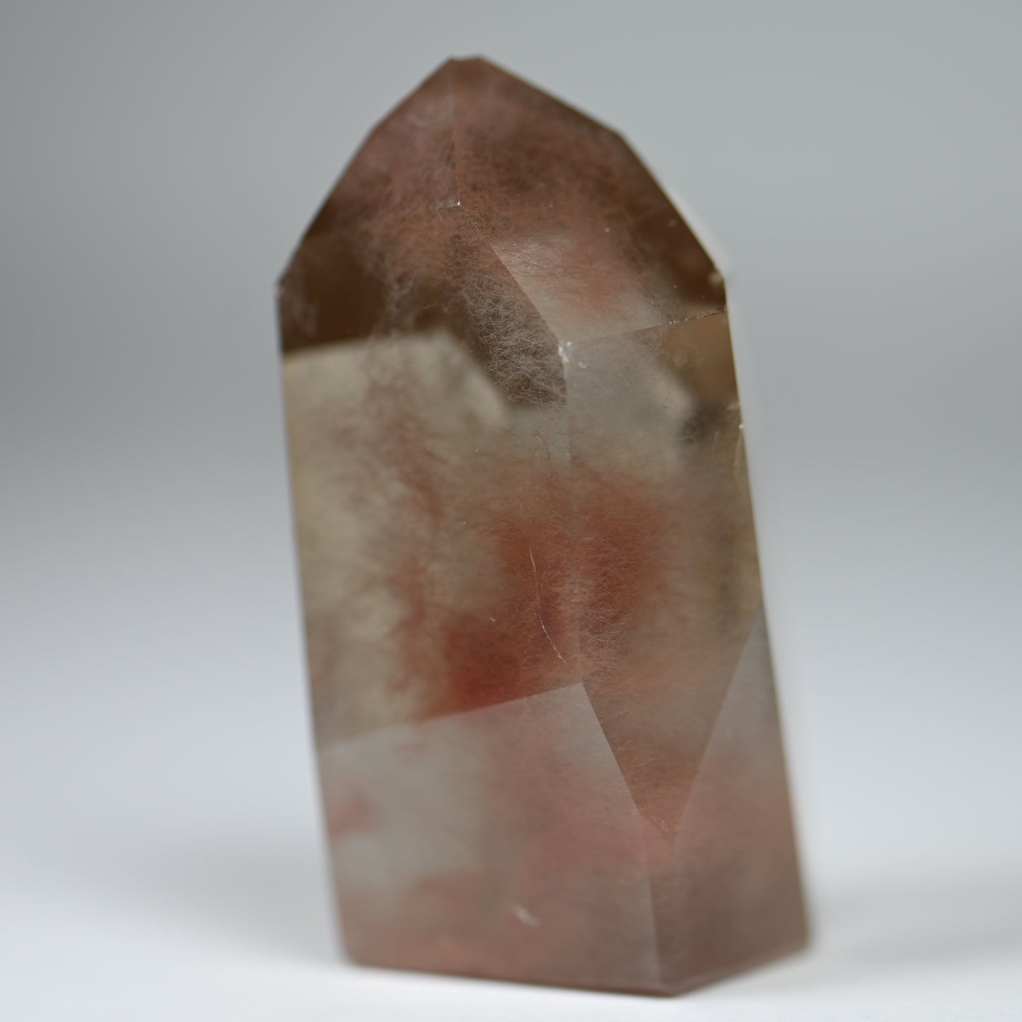 Rosey Angel Hair Quartz Tower