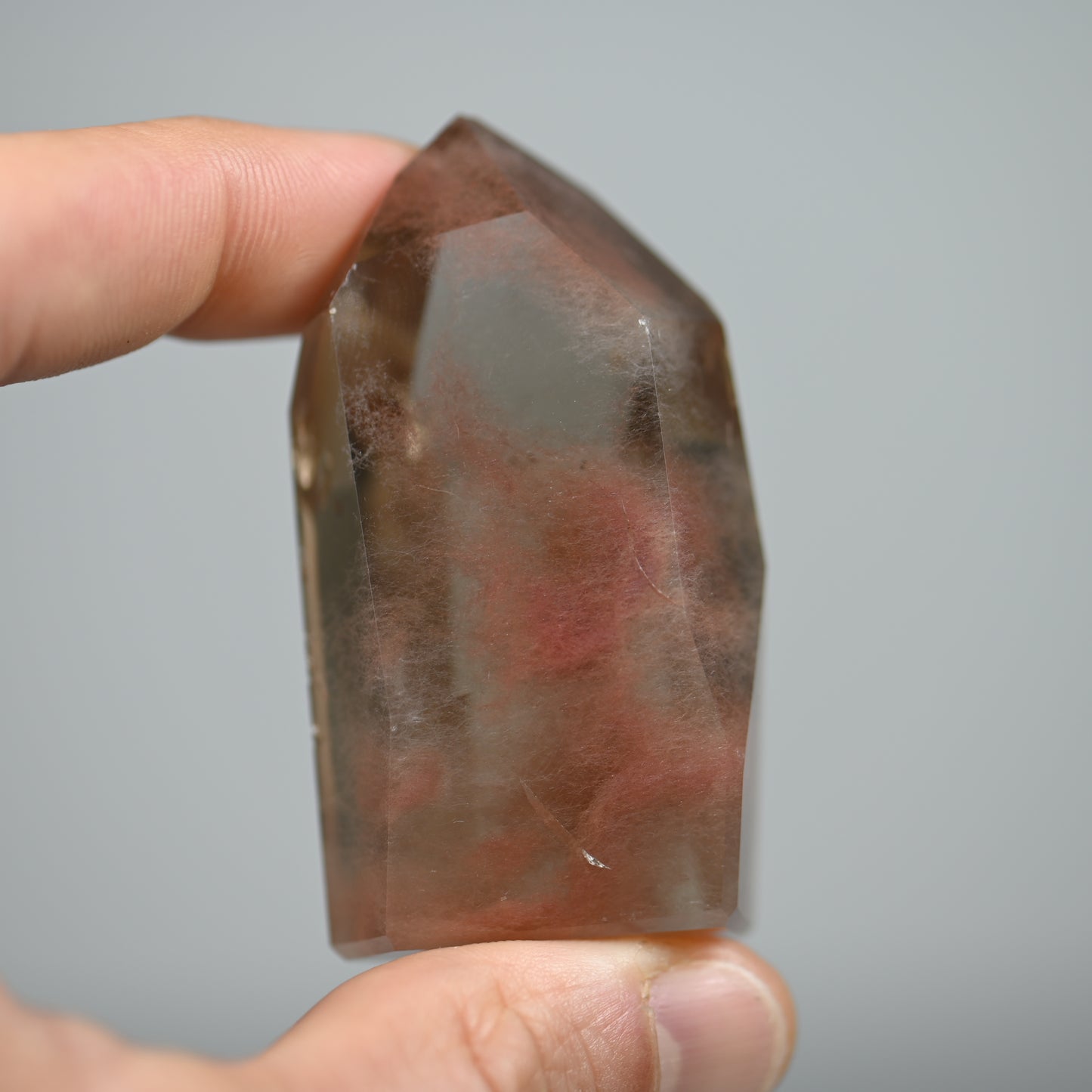 Rosey Angel Hair Quartz Tower