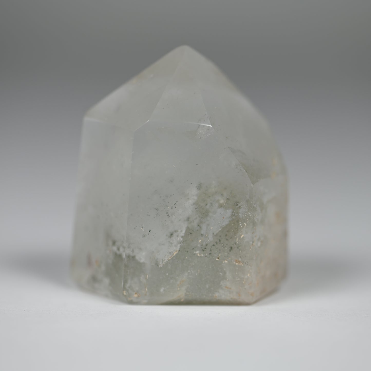 White Chlorite Phantom Quartz Illumination Tower