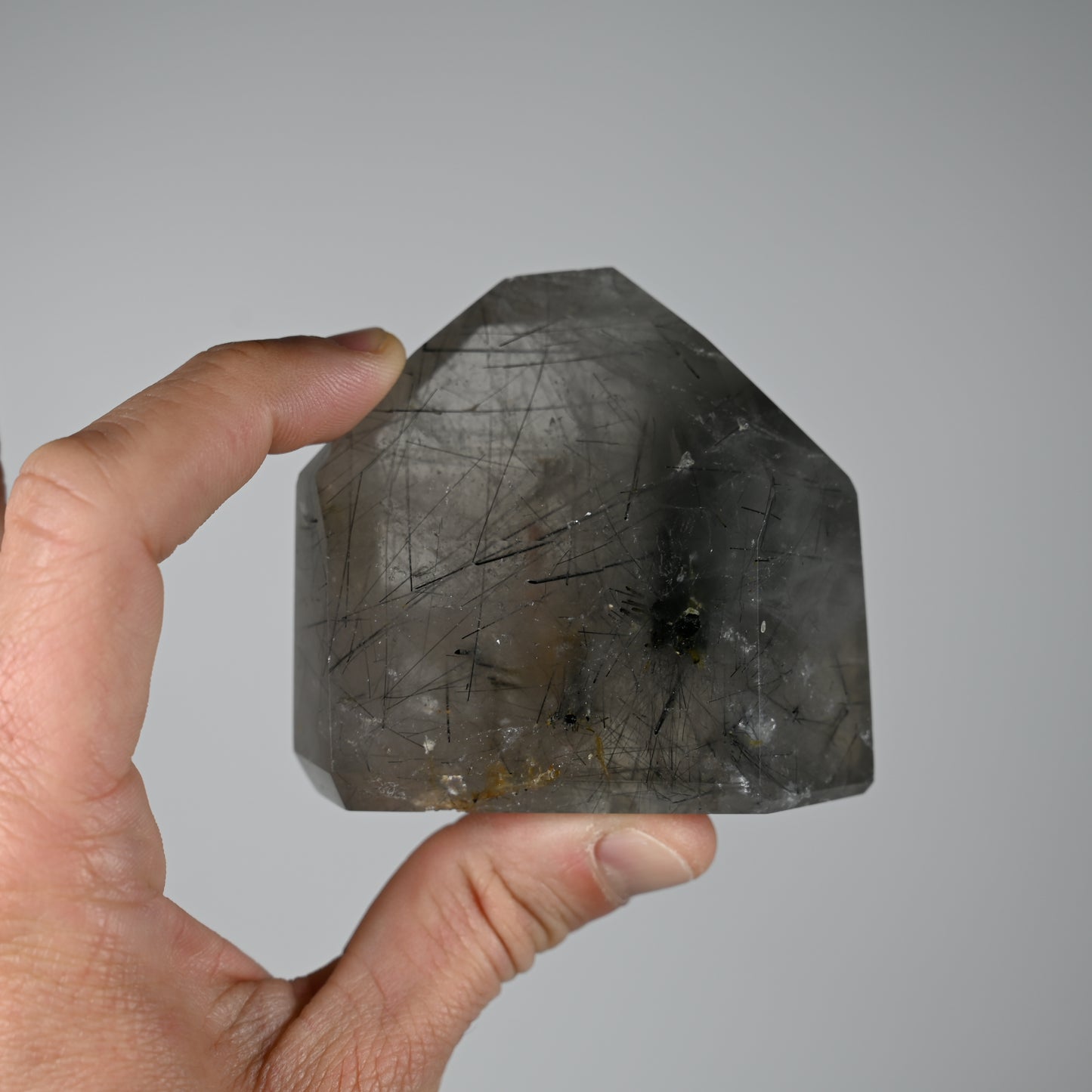 Black Tourmaline in Quartz Tower
