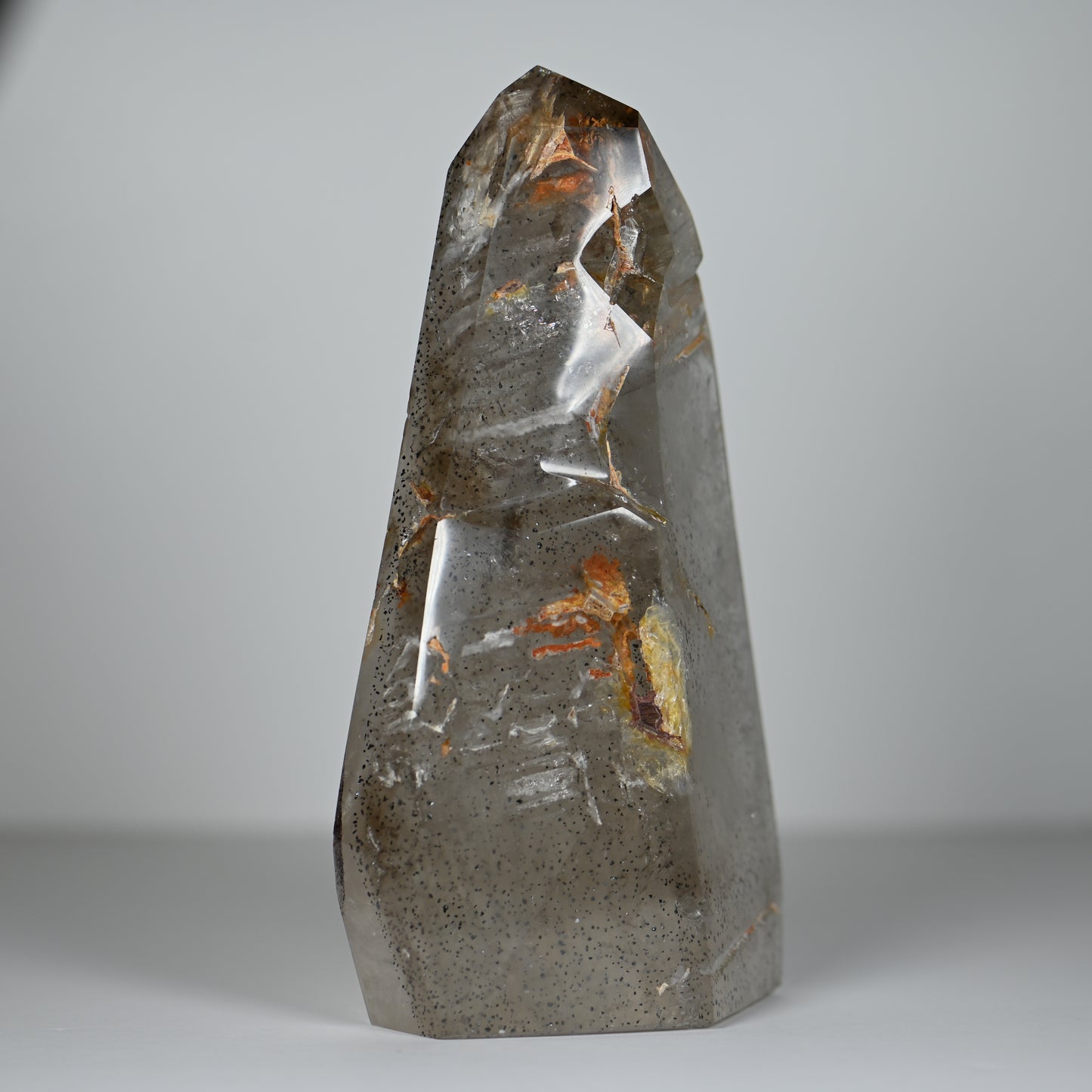 Elestial Hematite Phantom Included Quartz Tower