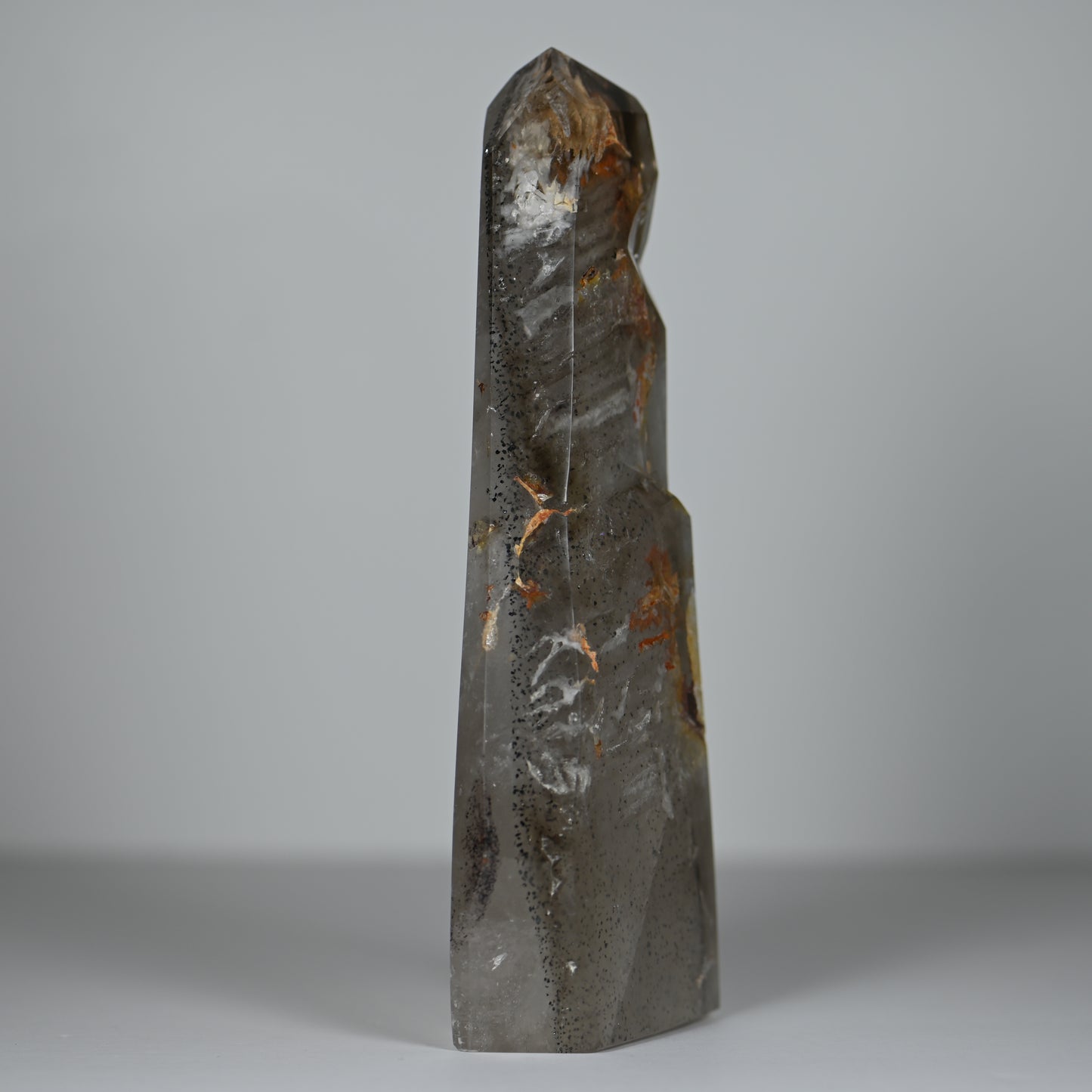 Elestial Hematite Phantom Included Quartz Tower