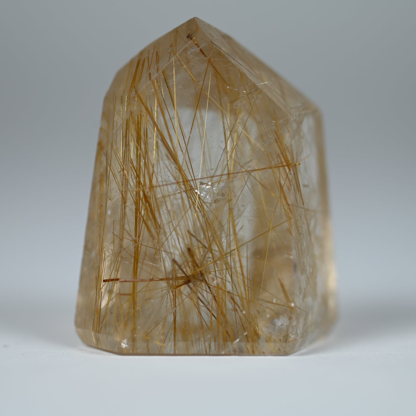 Golden Showers Rutilated Quartz Tower