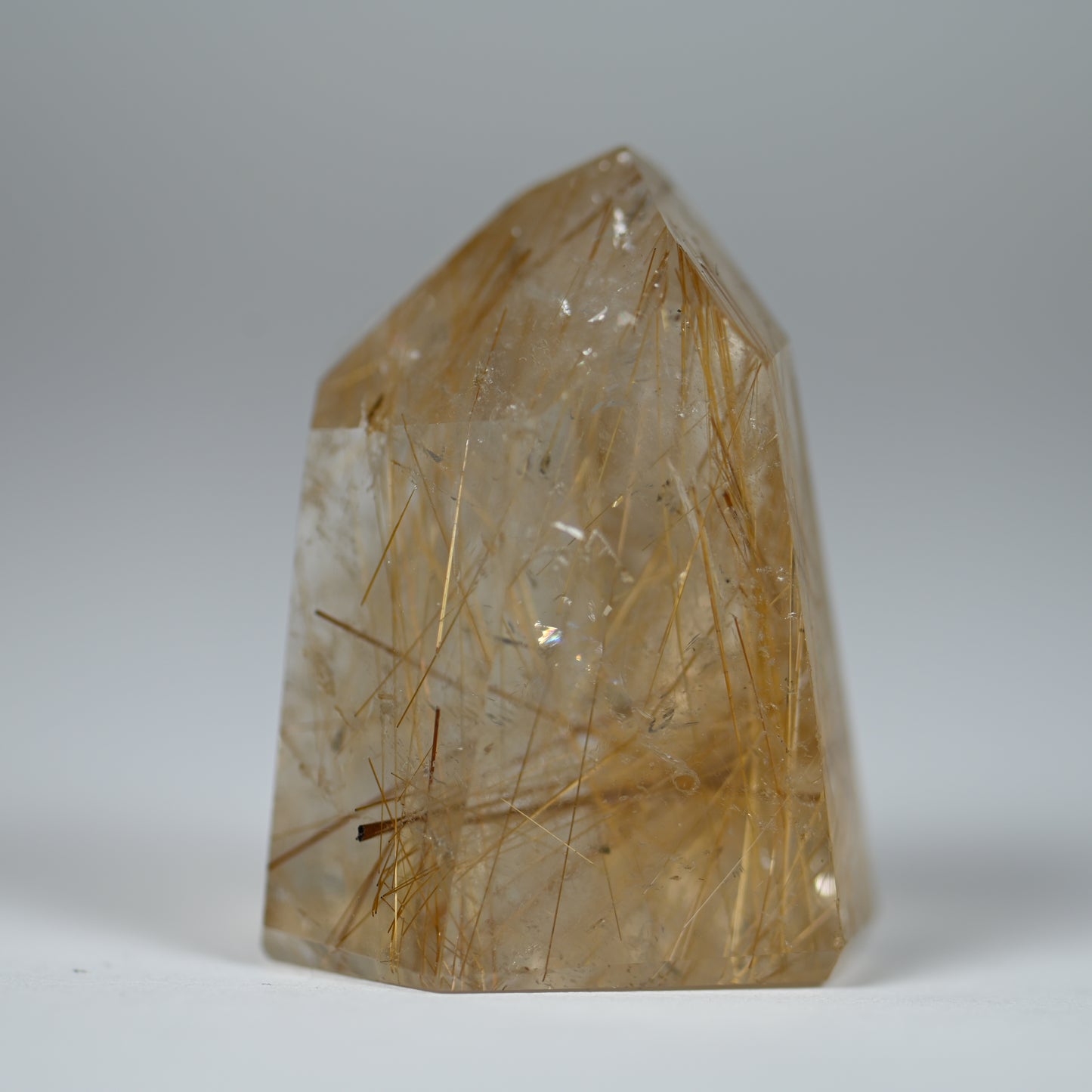 Golden Showers Rutilated Quartz Tower