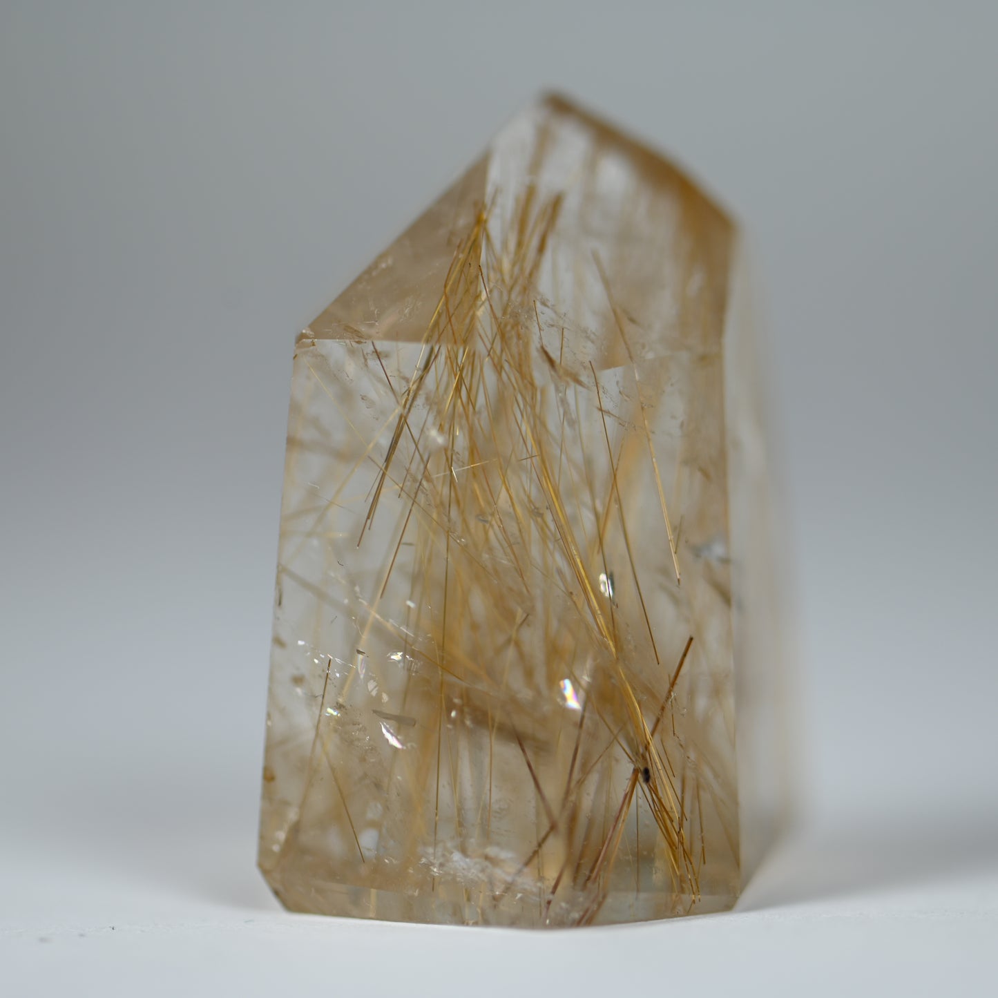 Golden Showers Rutilated Quartz Tower