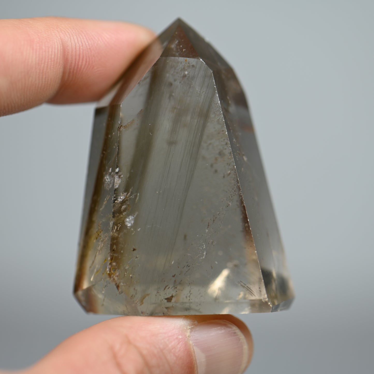 Mossy Roots Amphibole Quartz Tower