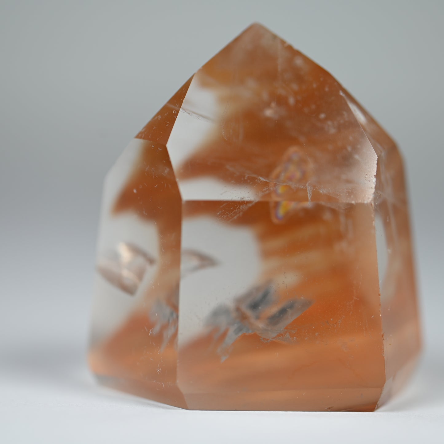 Dreamsicle Amphibole Included Quartz Tower