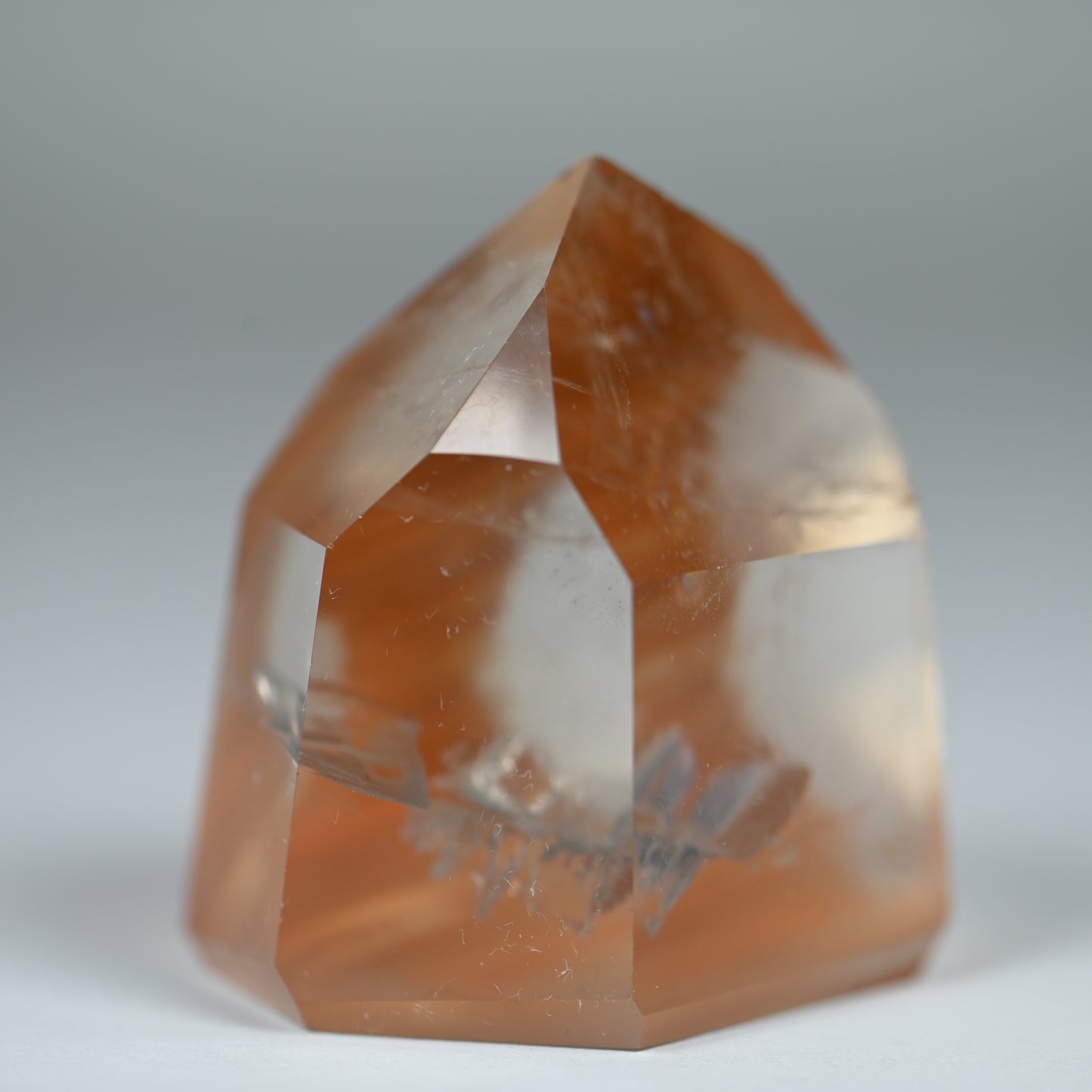 Dreamsicle Amphibole Included Quartz Tower