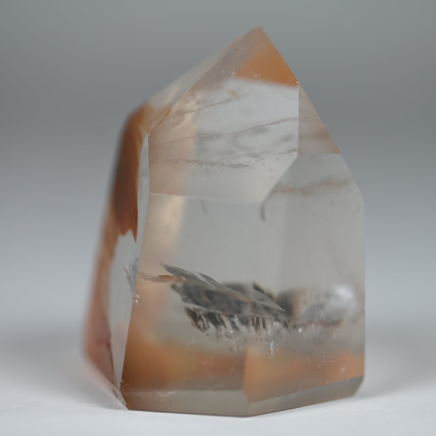 Dreamsicle Amphibole Included Quartz Tower
