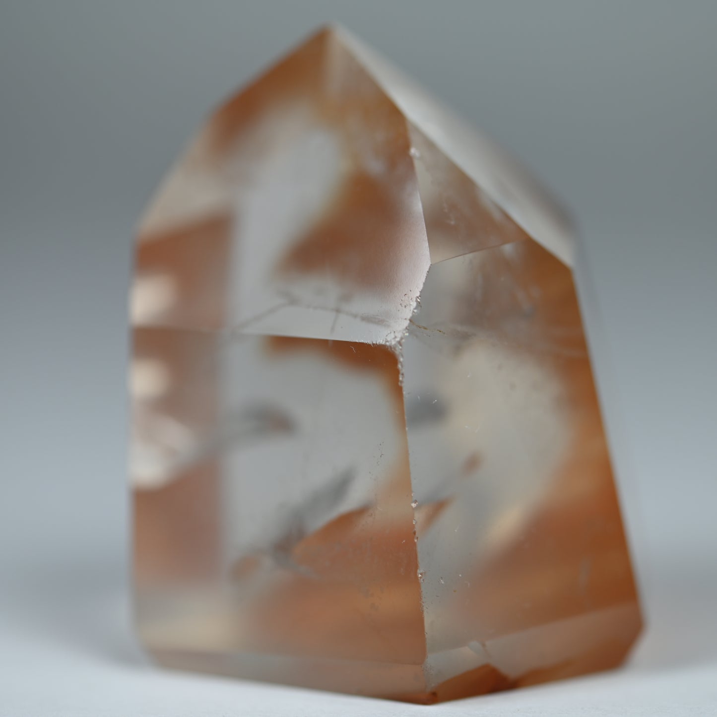 Dreamsicle Amphibole Included Quartz Tower