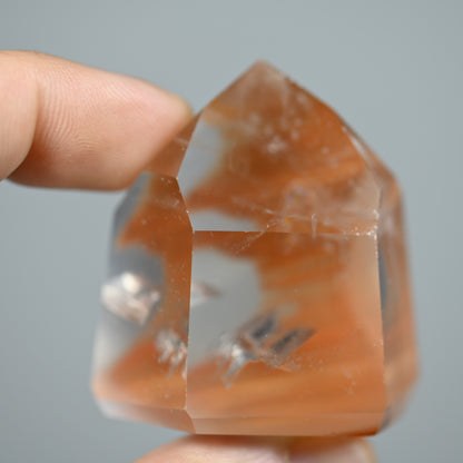 Dreamsicle Amphibole Included Quartz Tower