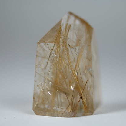 Golden Showers Rutilated Quartz Tower