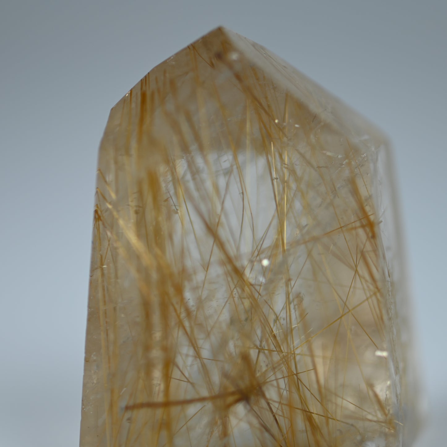 Golden Showers Rutilated Quartz Tower