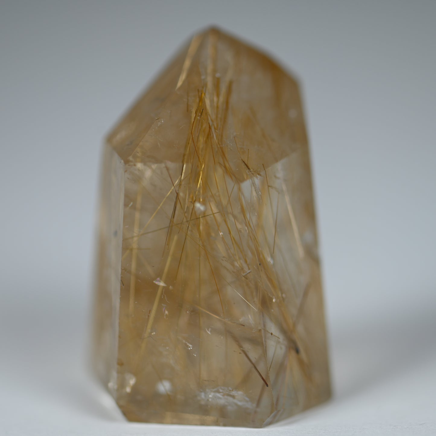Golden Showers Rutilated Quartz Tower