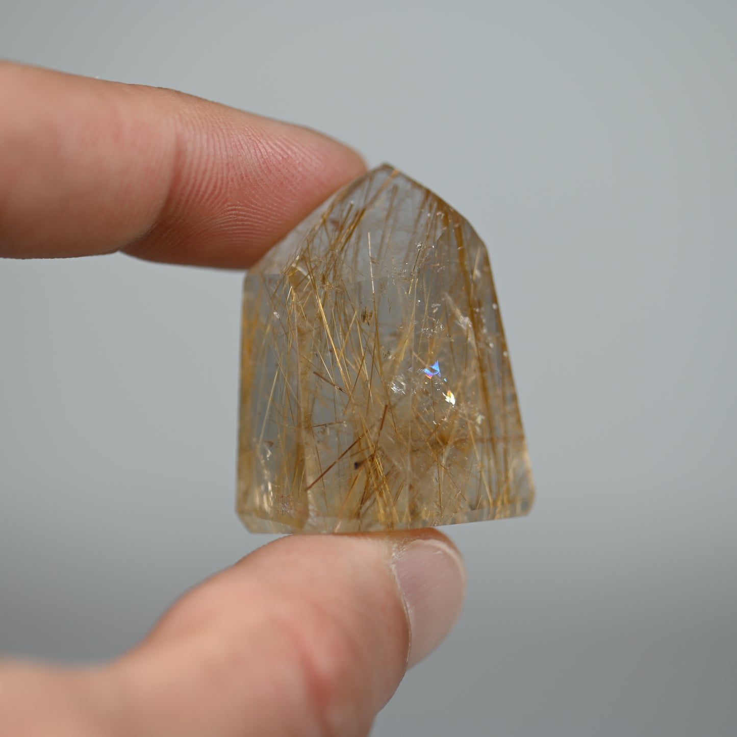 Golden Showers Rutilated Quartz Tower