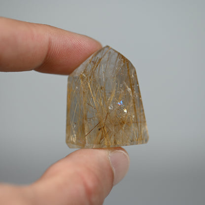 Golden Showers Rutilated Quartz Tower